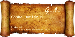Gasko Adrián névjegykártya